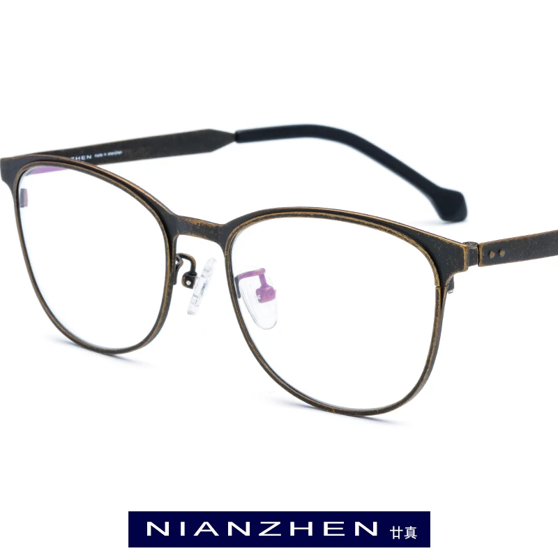 Оправа для очков из чистого титана мужские круглые очки в ретро стиле