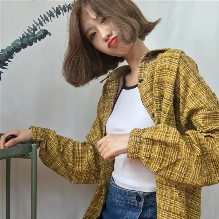 2018 Новинка весны blusas сорочка роковой с Длинным Рукавом Кимоно рубашка Для женщин