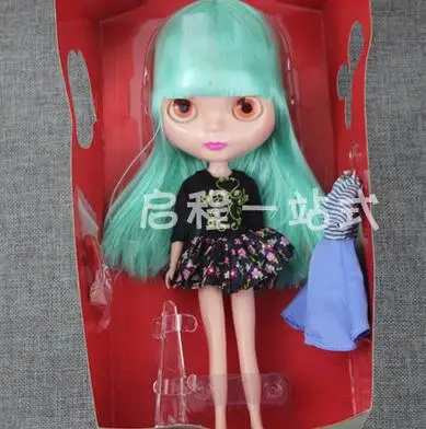 5 green bang Ледяная кукла такая же, как Blyth Doll розовые волосы черные волосы золотые волосы с макияжем подходит для DIY make up Blyth Обнаженная кукольный подарок для девочек - Цвет: 5 green bang