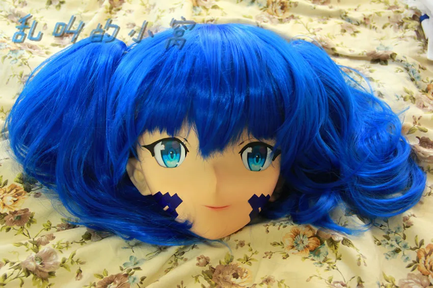 

Kigurumi Beautiful Transsexuals Full Face Kigurumi Mask Anime Cosplay Dark Blue