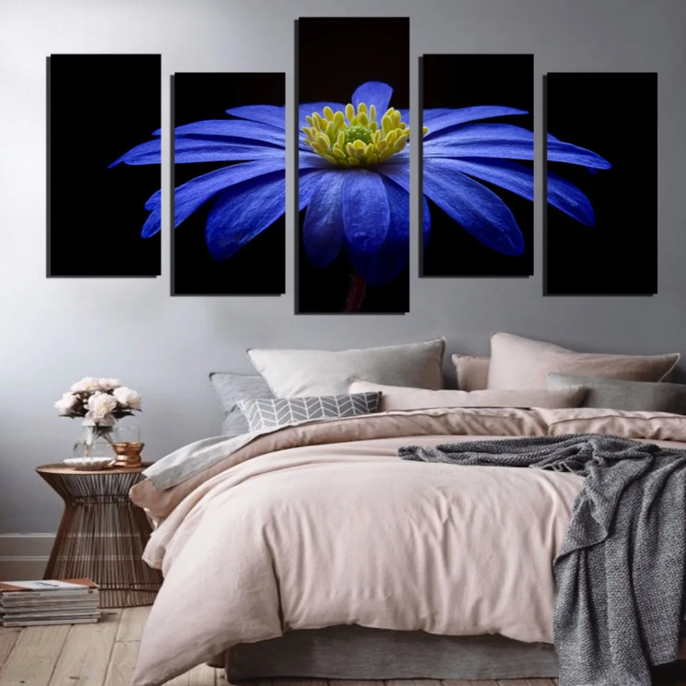 5 шт. картина с цветком печати куадро Decoracion Модульная для гостиной стены