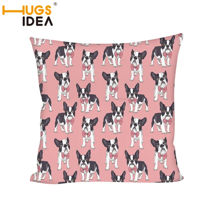 Шикарный чехол HUGSIDEA Boston Terrier для дивана с принтом автомобиля подушки гостиной