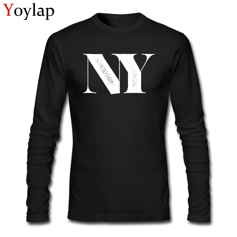 Простые Стильные футболки NY New York Мужская футболка с буквенным принтом топы из