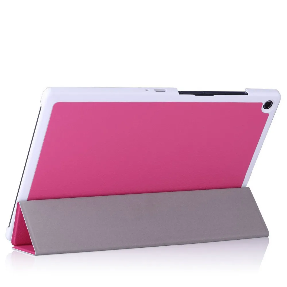 Тонкий легкий кожаный чехол с магнитной подставкой для sony Xperia Tablet Z2 SGP541/511/512CN 10," чехол для планшета+ пленка+ ручка