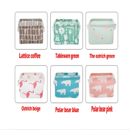 Складные тканевые вещи макияж comatic коробка для хранения в шкафу ящик куб хлопок