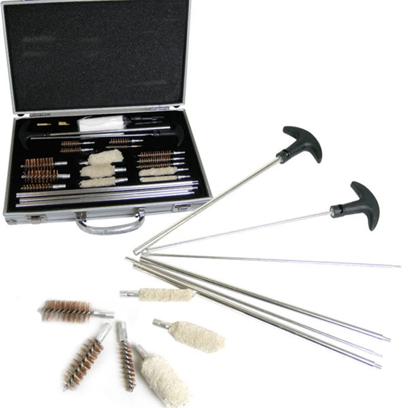 Universal Gun Cleaning Kit Pistol Rifle Airgun Cleaner with Carrying Case for Outdoor Hunting