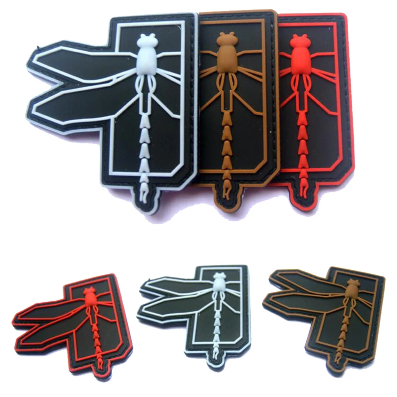 

Dragonfly 3D PVC Plastic Armband Military Tactical Army Morale Backpack Badge Clothing Hat Outdoor Sports Decoration Patch