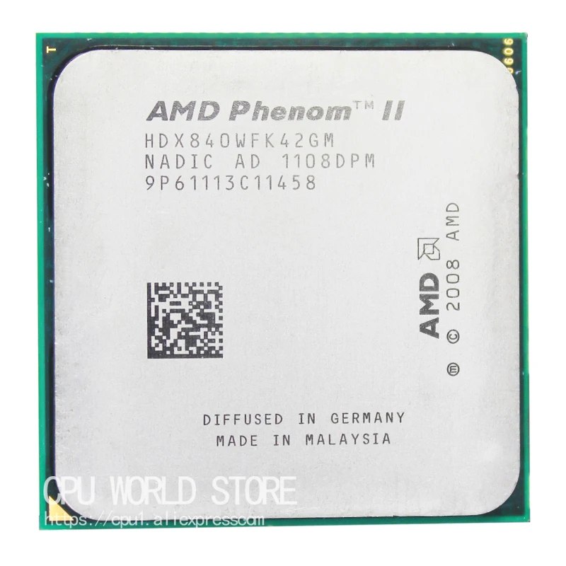 

Четырехъядерный процессор AMD Phenom II X4 840, 3,2 ГГц/2 м/95 Вт, разъем AM3 AM2 + 938 pin