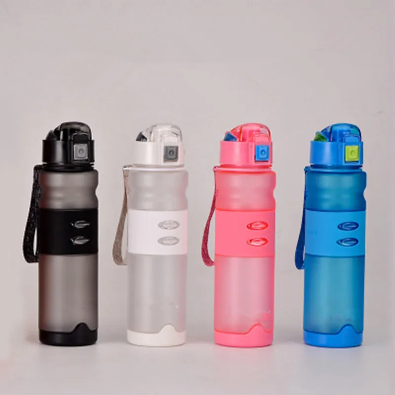 Bpa free portable sports plastic water bottles kids outdoor leak-proof straw detachable Drink bottle For Sports camping hiking