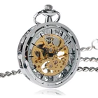 Винтажные карманные часы с цепочкой с открытым лицом дизайн Механические карманные часы Изысканный Карманный кулон часы Подарки для мужчин