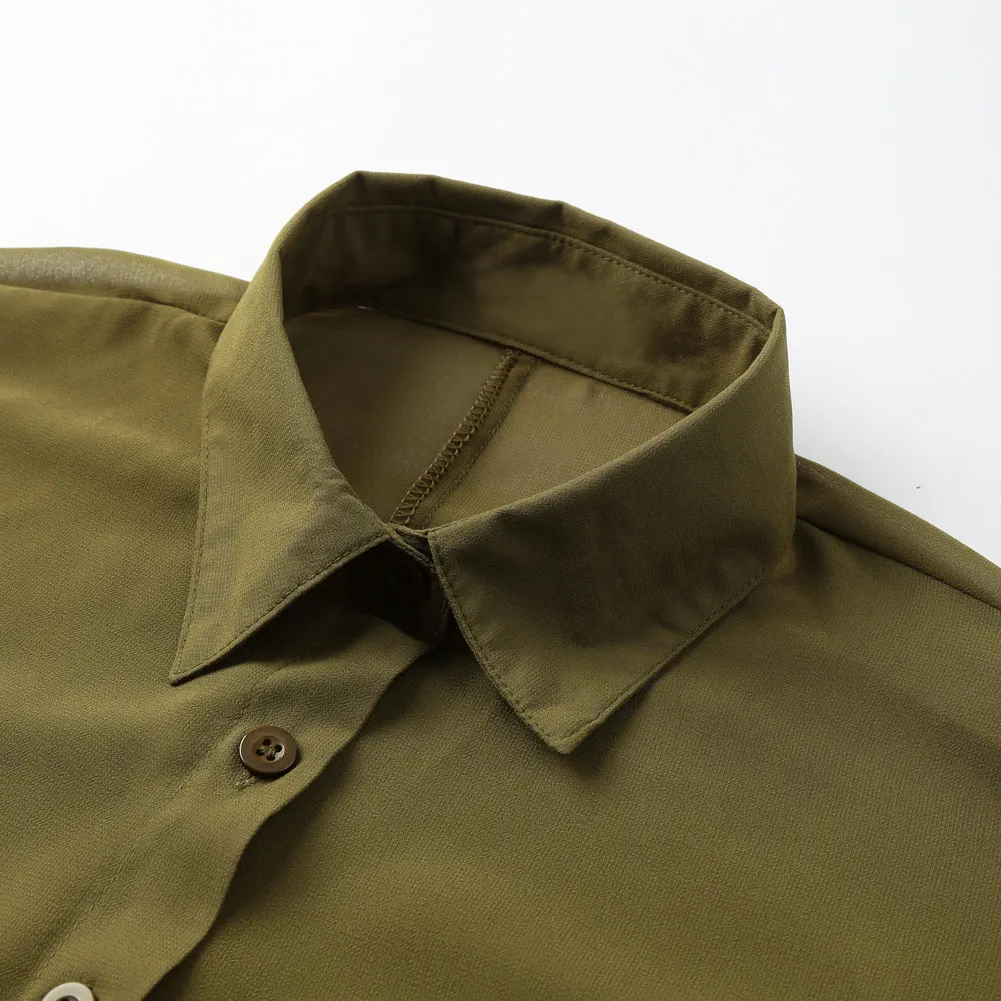 

Autumn Women Blouse Chiffon Shirt Long Sleeve Turn-down Collar Asymmetric Casual Loose Top Office Shirts Tops