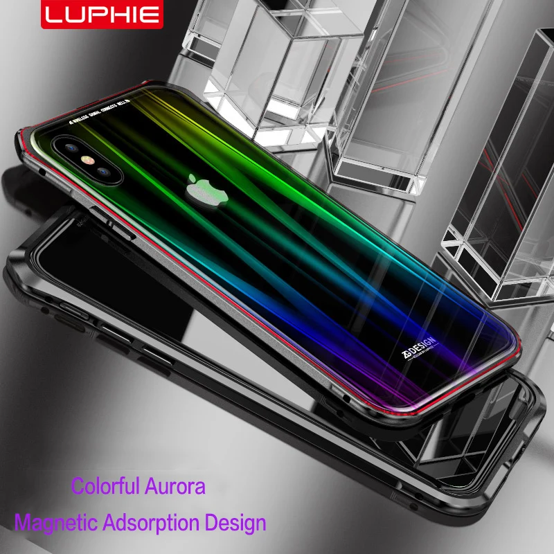 Для Apple iPhone X XS Max XR 8 7 Plus Магнитная Адсорбция CNC Алюминиевый металлический бампер