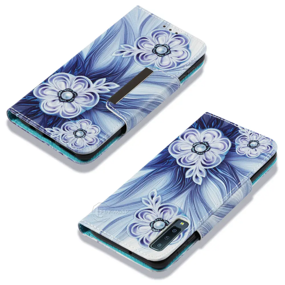 Кошелек большой чехол для Samsung Galaxy A7 7A SM A750 A750F/DS A750F кожаный телефона A 7 2018 SM-A750F