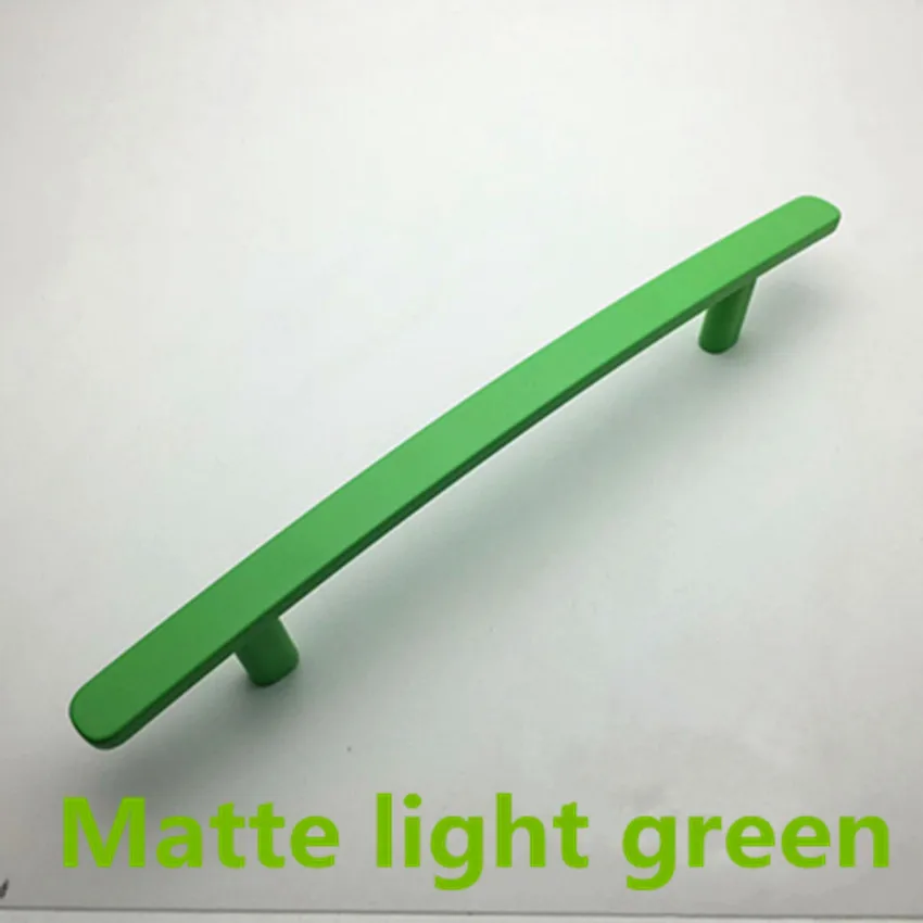 green 128 мм современная мода цвет Мебельная ручка белый черный синий желтый тумба кухонного шкафа дверная ручка 5' зеленый выдвижной ящик - Цвет: green