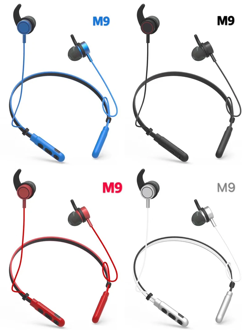20 шт./лот Новинка M9 Bluetooth наушники стерео Беспроводной Спорт Бег с микрофоном