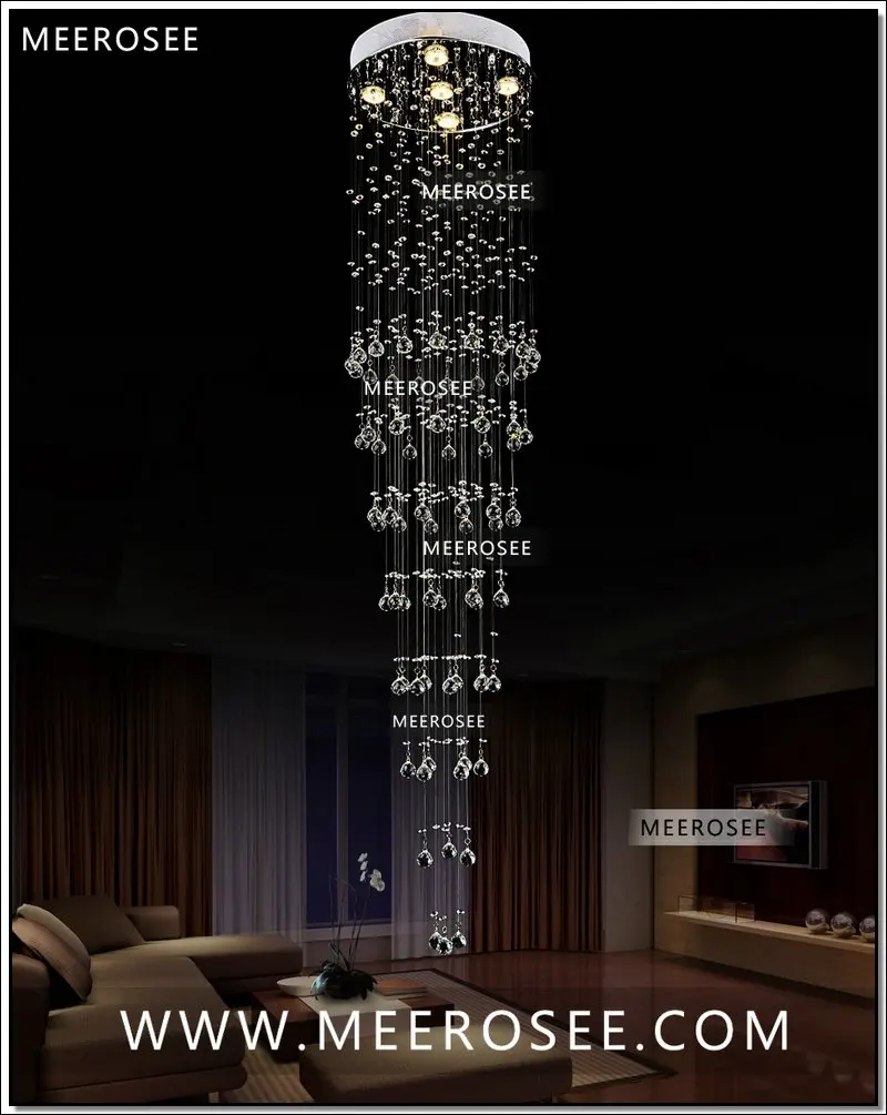 Хрустальный потолочный светильник большого размера спиральные люстры для