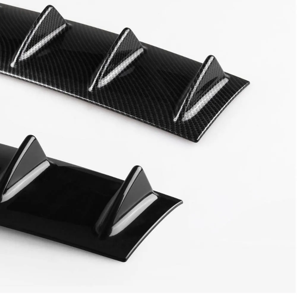 Бесплатная доставка ABS Пластик Универсальный Черный заднего бампера спойлер