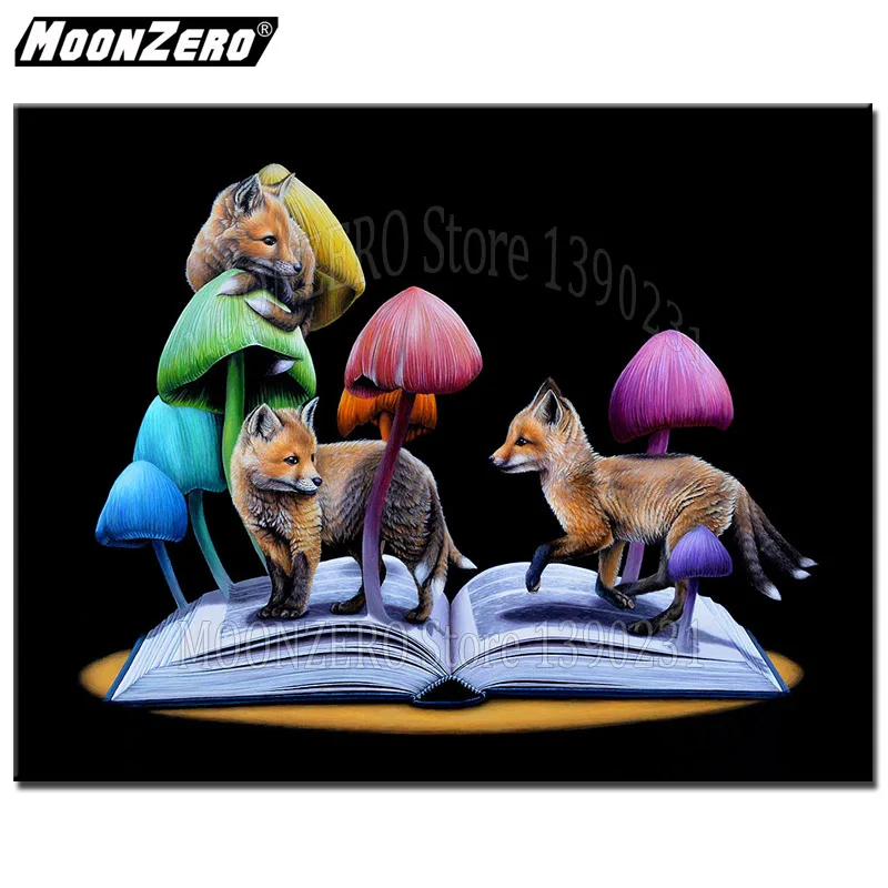 Алмазная живопись сделай сам изображение лисы полностью квадратная/Круглая