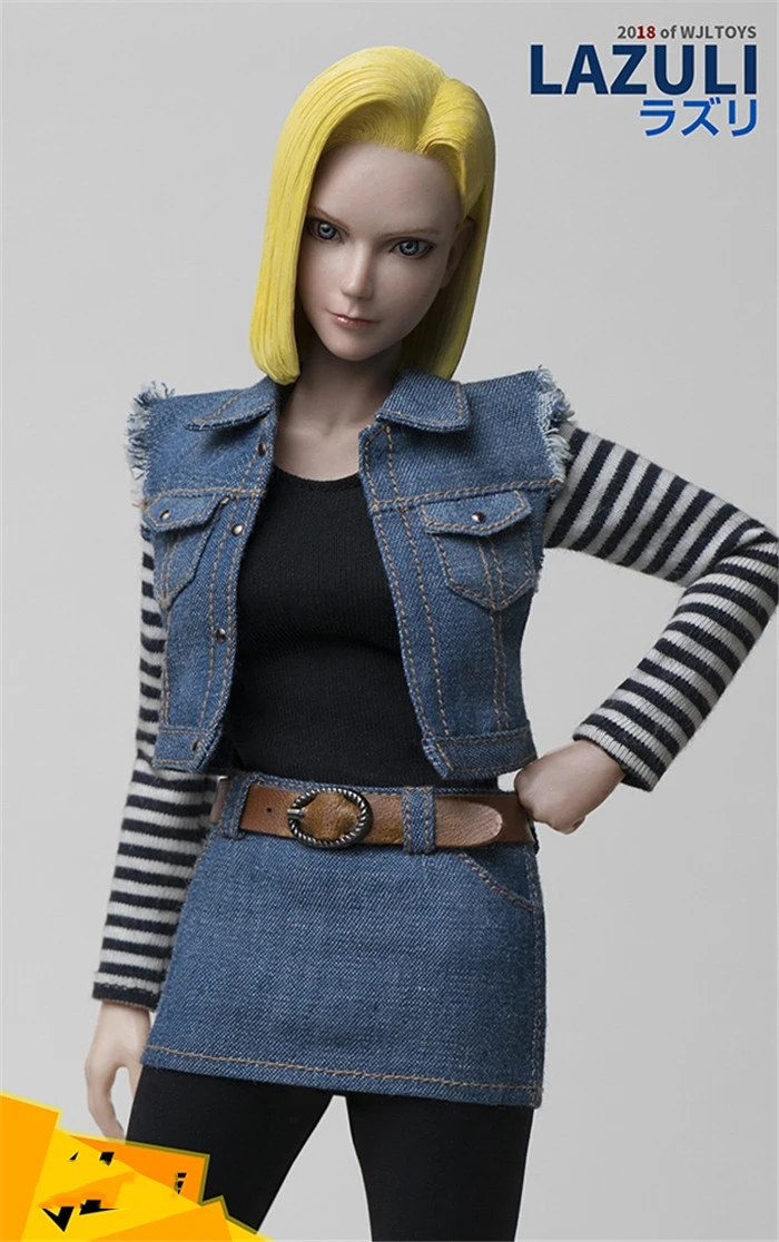Collectible TY-007 1/6 Dragonball Android 18 LAZULI PVC Cosplay Anime Naruto 12'' Female Action Figure Movable for Fans Gifts