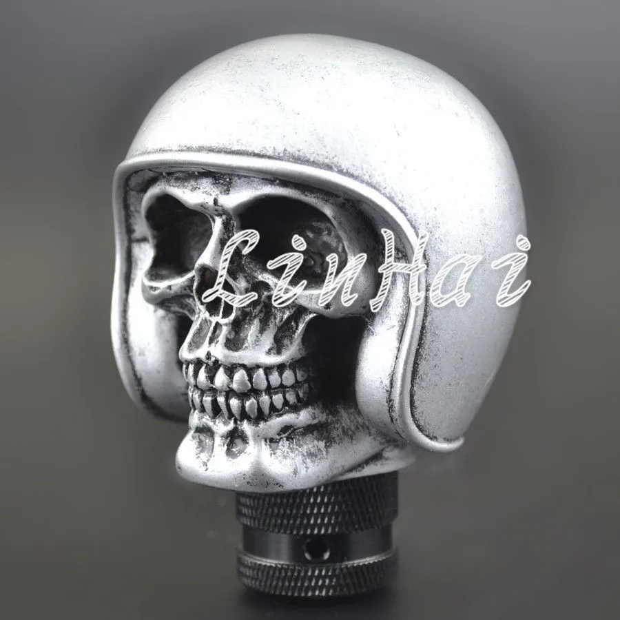 Серебряный Череп универсальный автомобиль грузовик ручной рычаг переключения