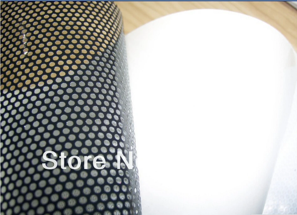 3 рулона Высококачественная перфорированная сетчатая пленка Fly Eye Tint для