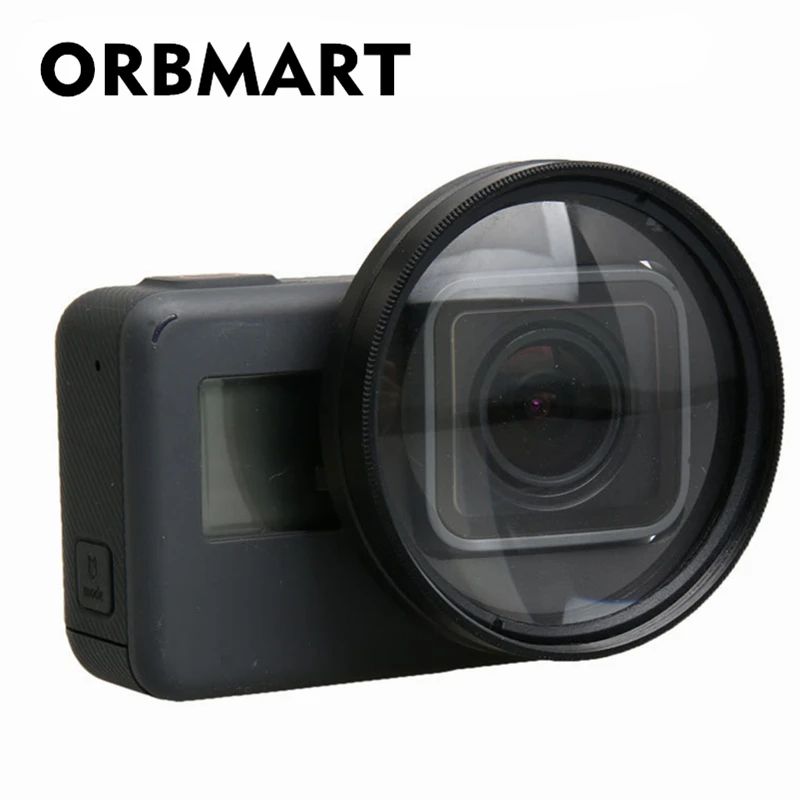 Объектив Лупа ORBMART для GoPro Hero 5 6 7 Black Go Pro Hero5 Макросъемка с 10 кратным увеличением 52