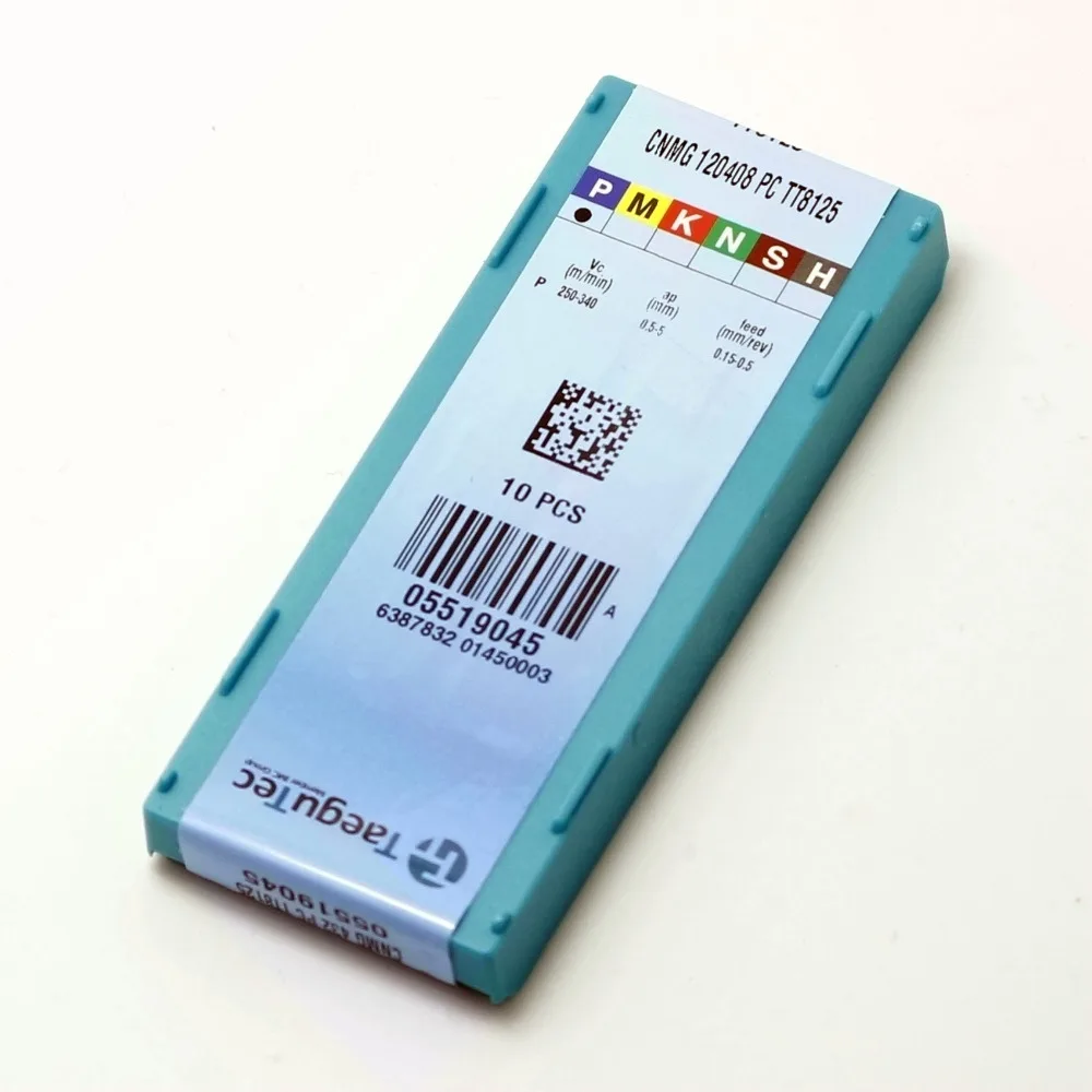 Вставки для токарного станка CNMG120408PC TT8125 10 шт./лот Taegutec 100% оригинальные|ceramic