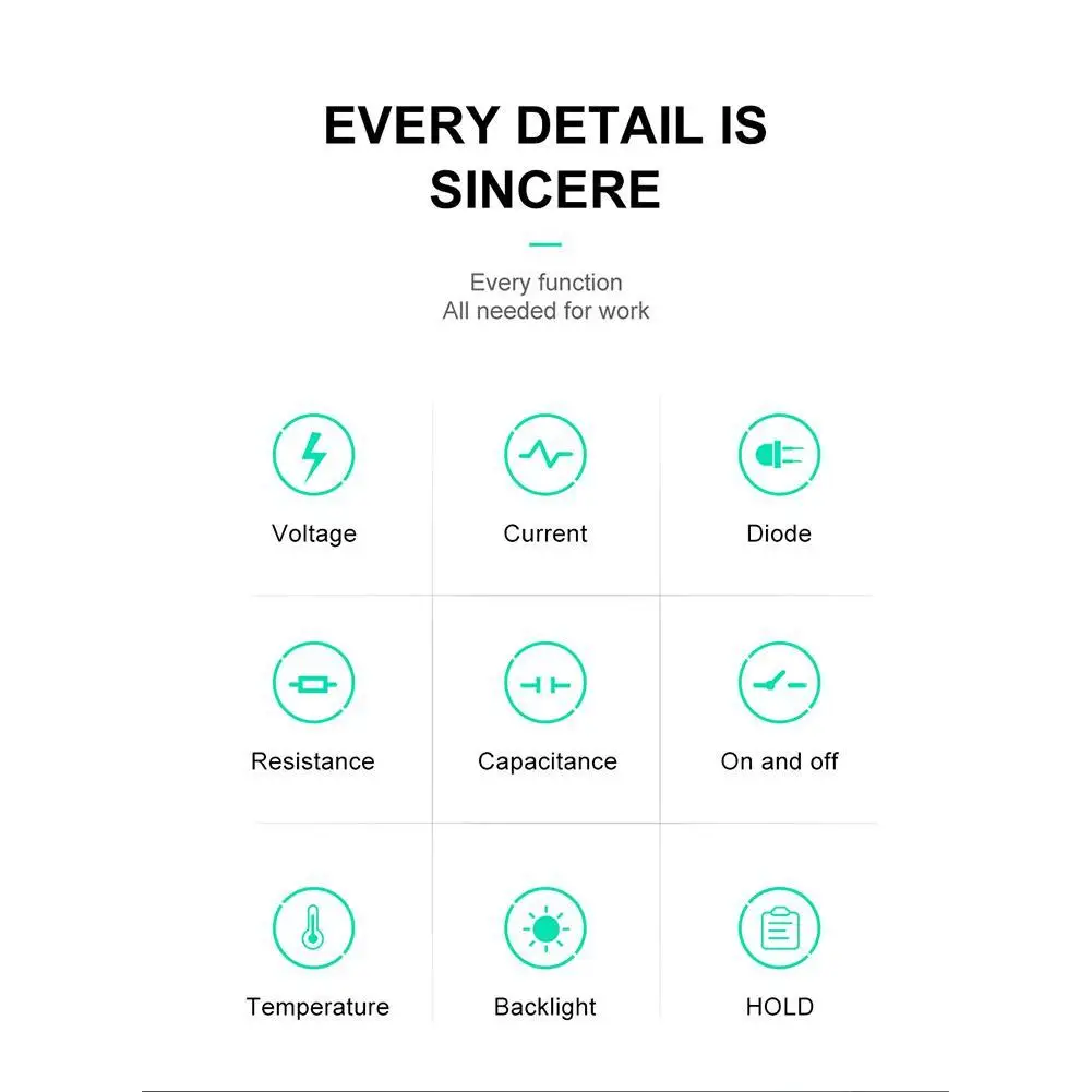 6000 отсчетов RMS цифровой мультиметр измеритель тока Автоматическое отключение