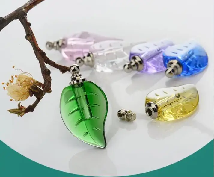 Хрустальные Флаконы в форме листа с винтовой крышкой флакон для парфюма модное