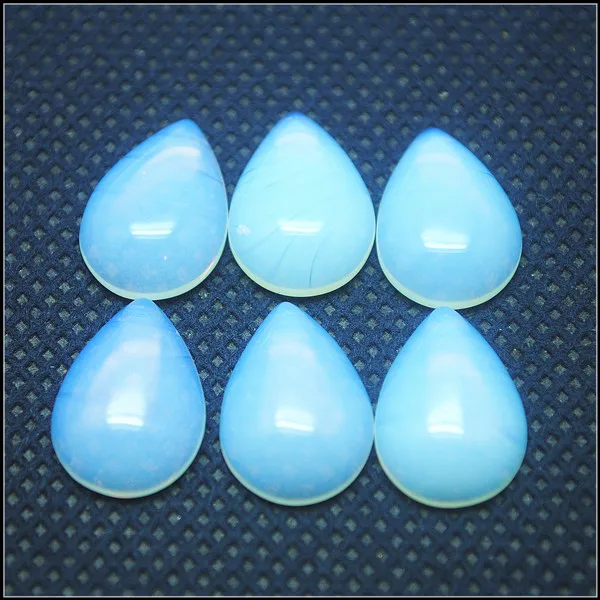 15 шт. белые опаловые Стеклянные Кабошоны натуральный желтый нефрит зеленый