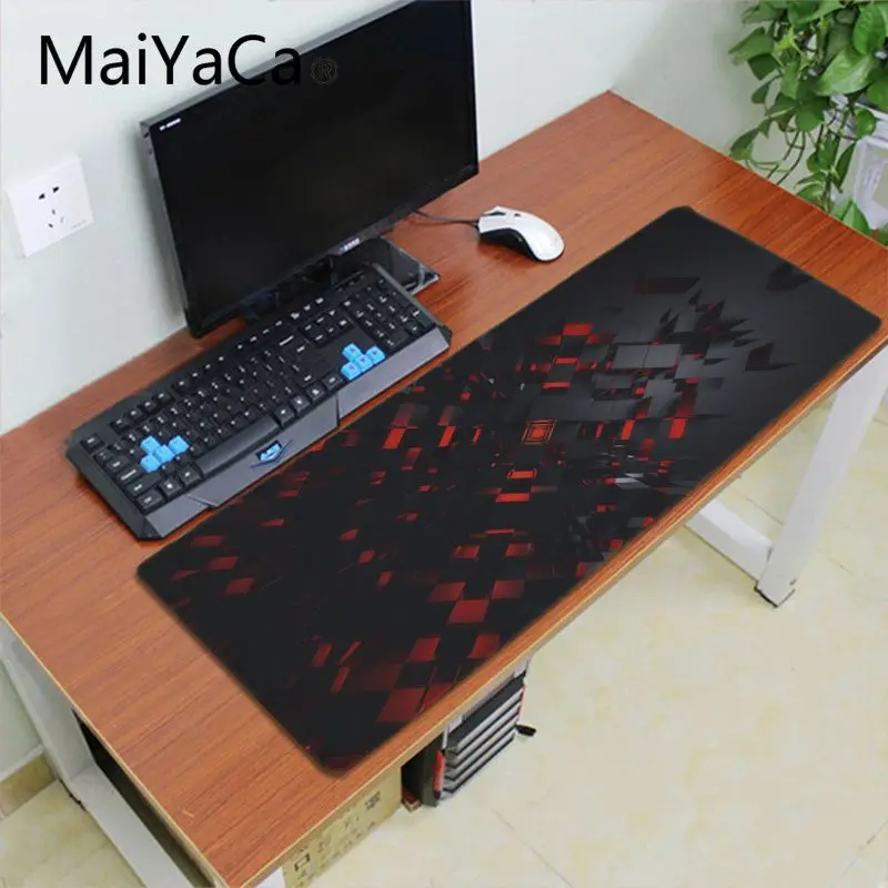 

Maiyaca Abstract Red 3D Pattern2 gamer play mats Mousepad gaming mouse pad xl Speed Mouse mat30x70cm Laptop PC notebook desk pad