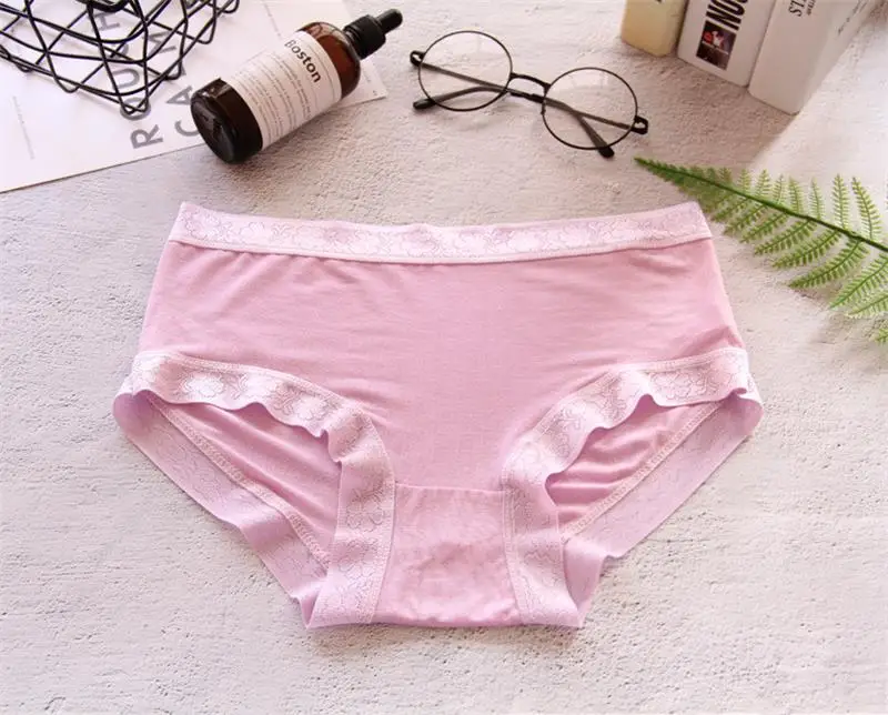 light purple Новое Женское нижнее белье, Мягкие Модальные трусики размера плюс, сексуальные трусы для девушек, одноцветные дышащие трусы, нижнее белье, Lenceria Calcinhas - Цвет: light purple