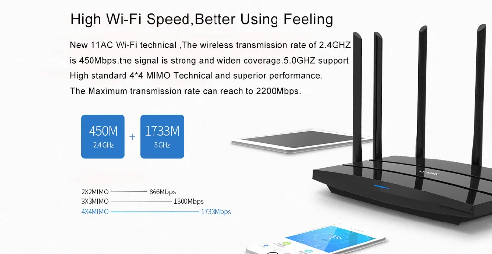 TP LINK WDR8500 Roteador беспроводной Wifi роутер 2,4G/5 GHz двухдиапазонный гигабитный 2200 Мбит/с TP-Link TL-WDR8500 Wi-Fi ретранслятор 7 антенн