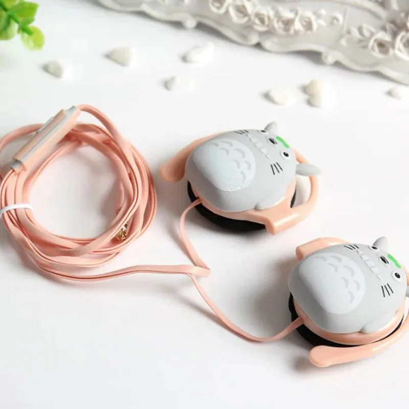 Стерео гарнитура для телефона Тоторо крюк наушник Hifi для iPhone huawei samsung Xiaomi sony Hands Free детские наушники для девочек - Цвет: Ransom color of hook