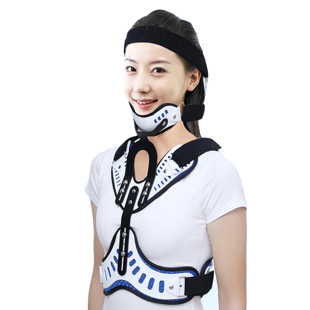 Medical Head Neck Chest Orthosis Adjustable Cervical Thoracic Orthosis U Lumbar Support Fixation Adult Cervical Corrector Brace