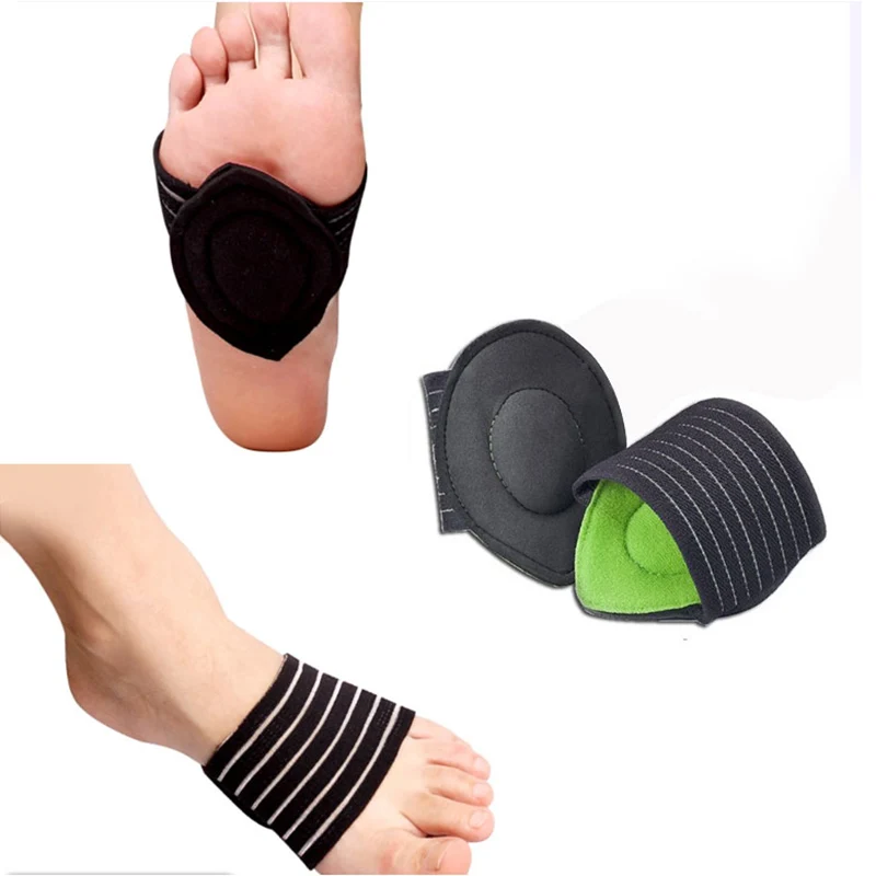 

1 Pair Arch Support Foot Cushion Pads Compression Massager for Flat Feet Green Decrease Plantar Fasciitis Pain Night Foot Care