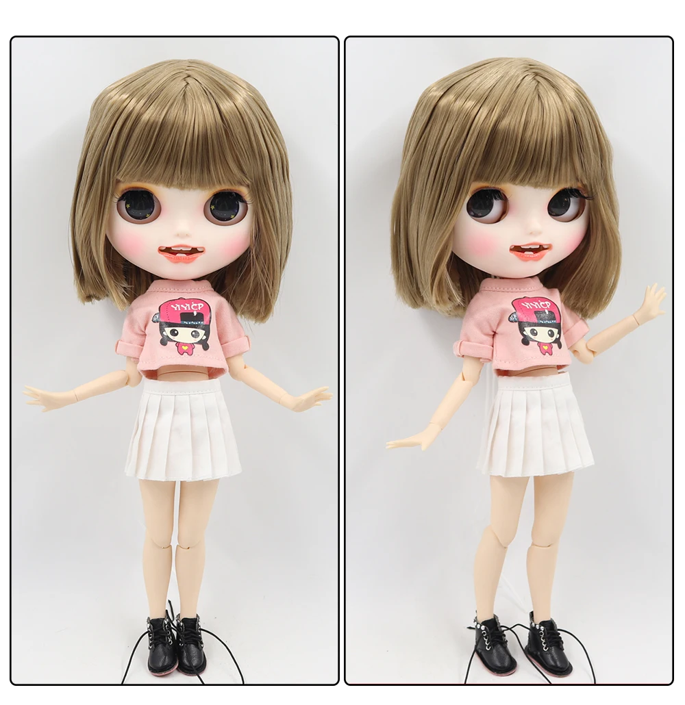 ICY factory blyth doll 1/6 bjd Заказная кукла для лица, белая кожа, новое матовое лицо с зубами 30 см