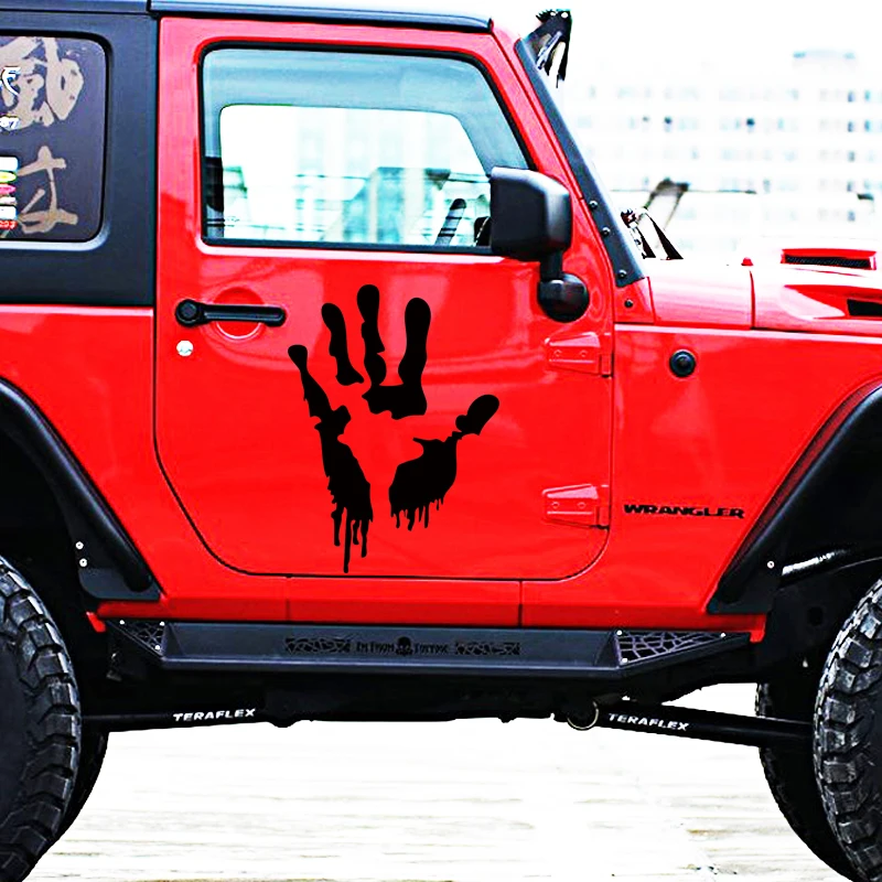 2x Zombie Hand Print Sticker Walking Car Styling Dead Halloween Funny Door Vinyl Decal Jdm | Автомобили и мотоциклы