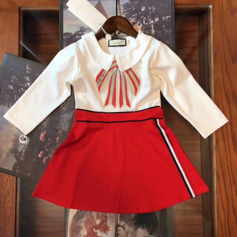 2019 модное дизайнерское платье для девочек от известного бренда Повседневные