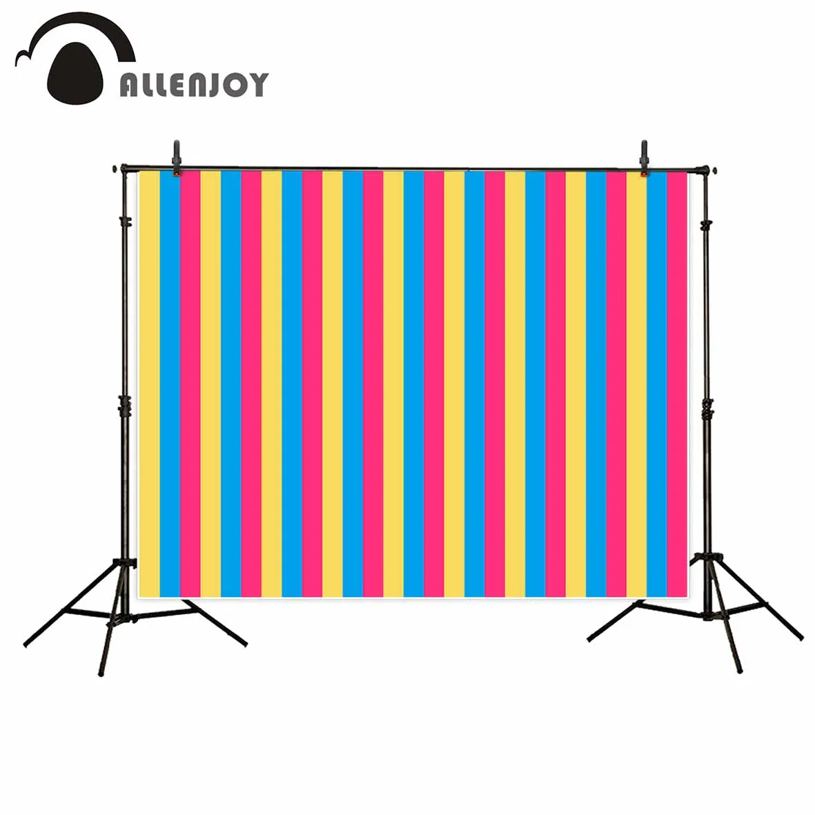 Allenjoy фон Желтый Синий Розовый вертикальные полосы модный для фотосъемки