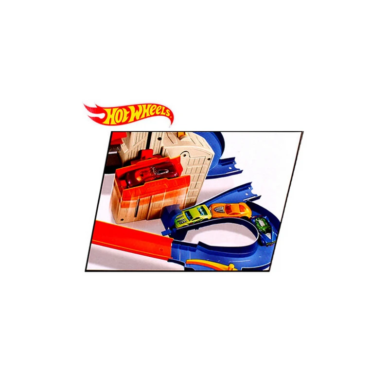 Hot Wheels Трек Электрический городской автомобиль квадратный автоподъемник скоростная автоскоростная модель машины Hotwheels Voiture автомобильные игрушки для детей подарок на день рождения CDR08