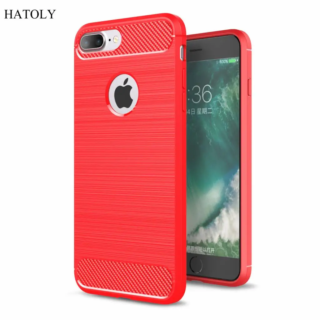 Чехол HATOLY для iPhone 7 Plus / 8 мягкий силиконовый чехол с ворсом из ТПУ Apple 5 дюйма |
