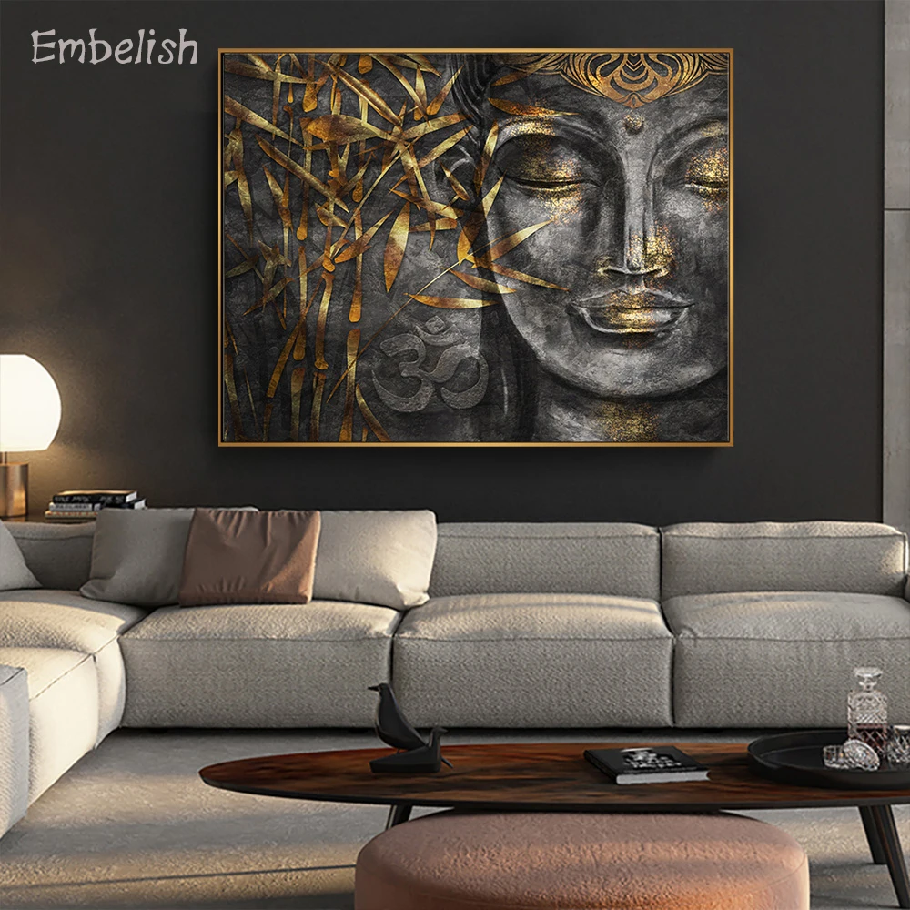 

Embelish 1 Pieces Bodhisattva Buddha Face HD Print On Canvas Paintings Modern Home Decor Wall Art Pictures Living Room Artworks
