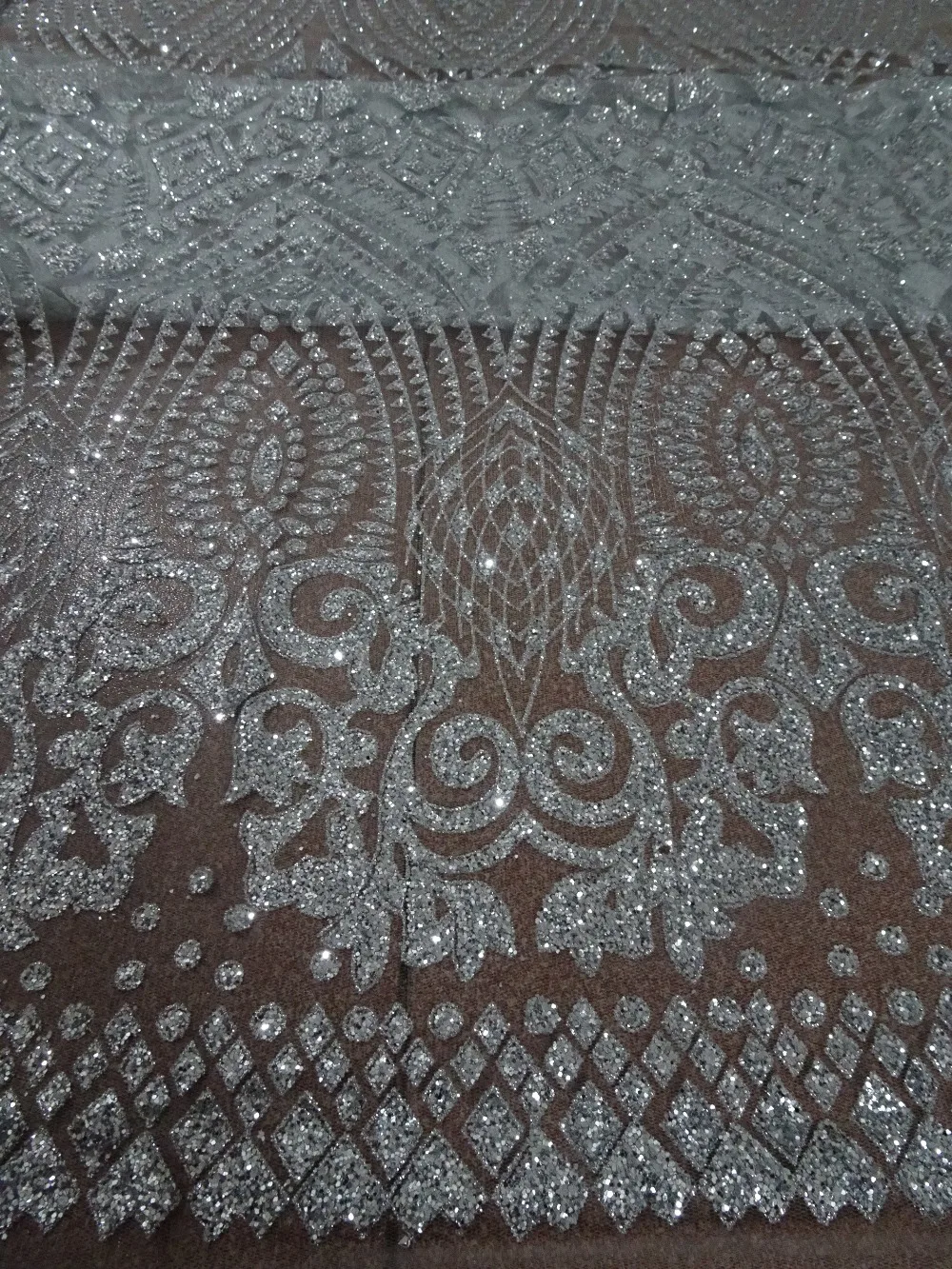 fashion ZH-42088 african glitter lace fabric for party dress 5yard/lot embroidered tulle with glued | Дом и сад