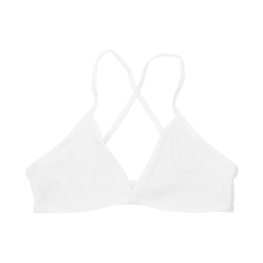 Sexy Backless Women Triangle Bra Tops Solid Wireless Bralette V Neck Seamless Lingerie Underwear Soft Comfortable Intimates