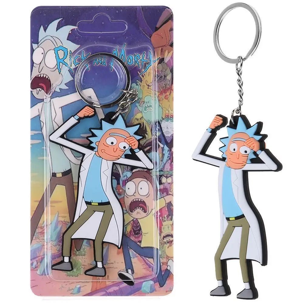 OHCOMICS Аниме 6 см мультфильм Рик и Морти танцы брелок из силиконового каучука