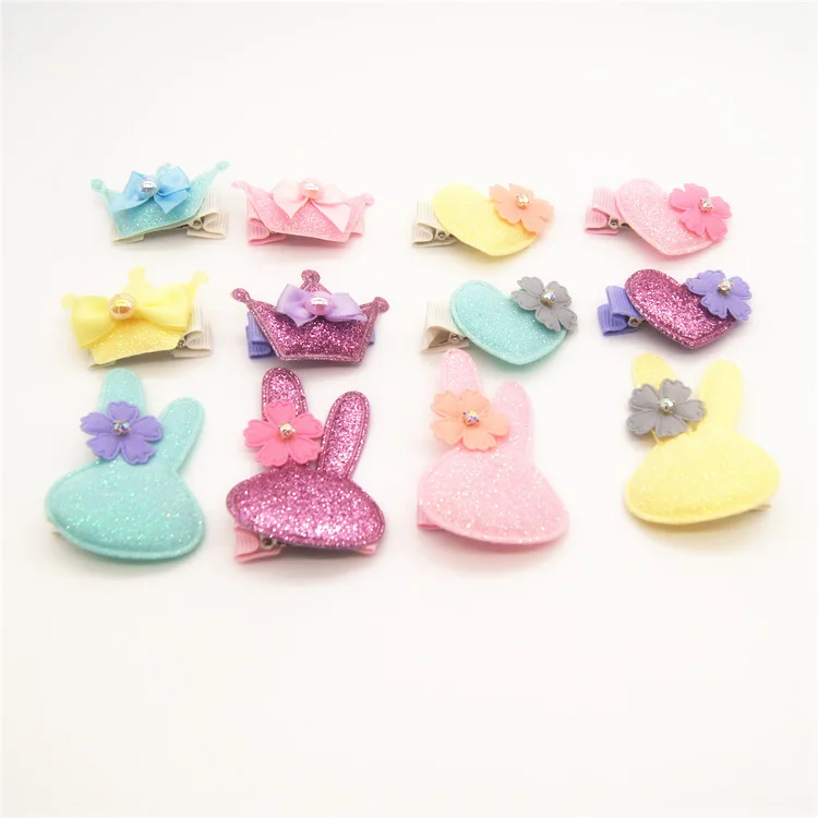 10PCS rabbit crown Pet dog cat Hairpin hair bows puppy princess Hair Clips yorkshire terrier Dog Grooming Accessories | Дом и сад