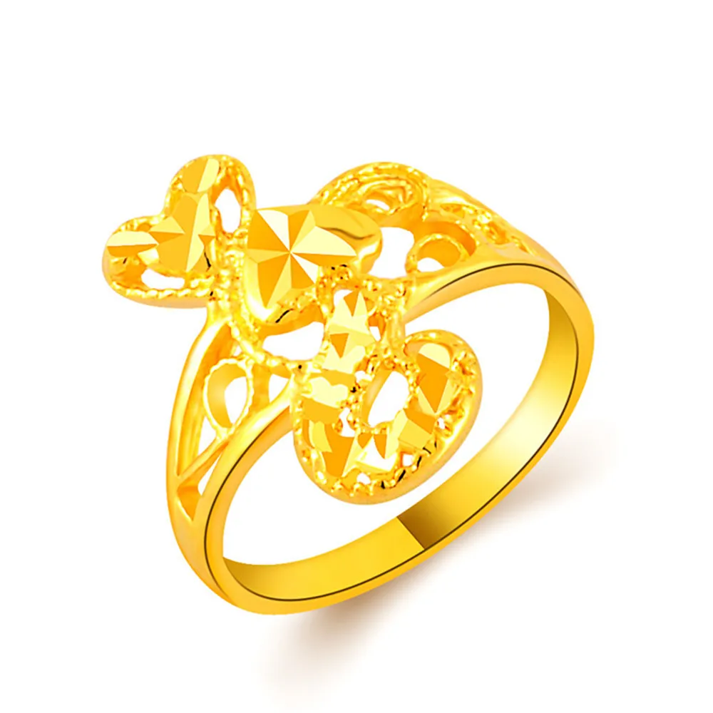 2017 роскошные свадебные 24K позолоченные Свадебные Кольца для женщин вакуумные