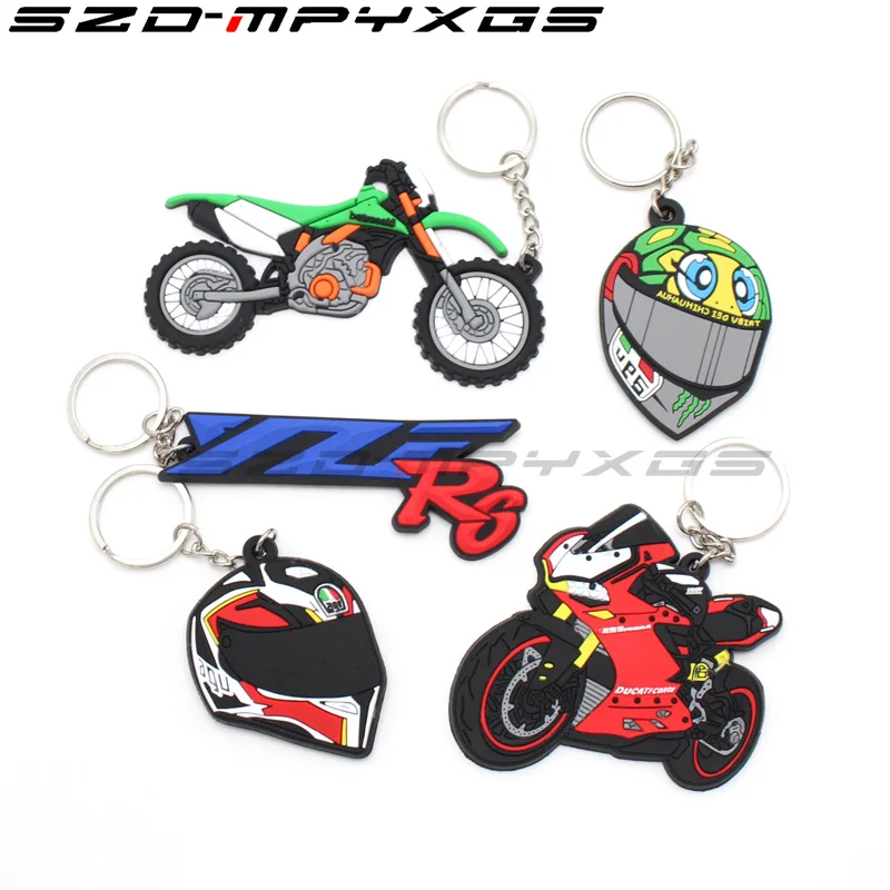 Мотоциклетный шлем Модель брелок цепь резиновый для ключей гонок Honda Yamaha