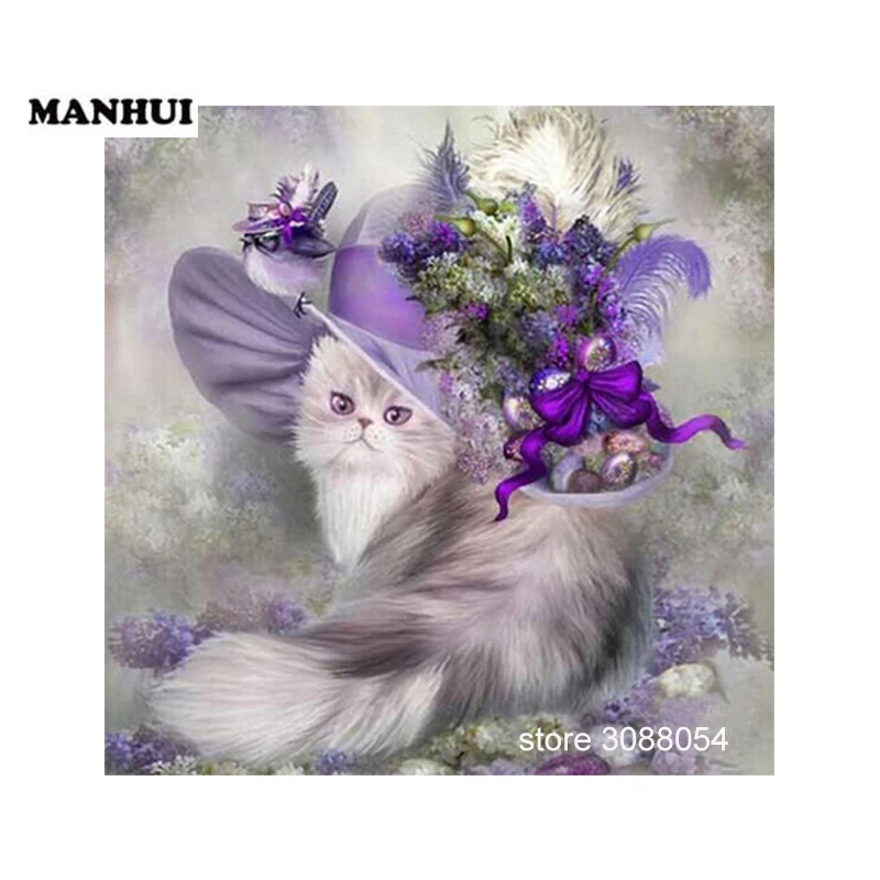 Алмазная живопись сделай сам вышивка крестиком персидская кошка мозаика